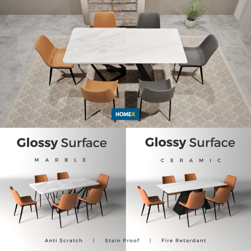 Mix and Match Dining Marble or Ceramic Homex Furniture